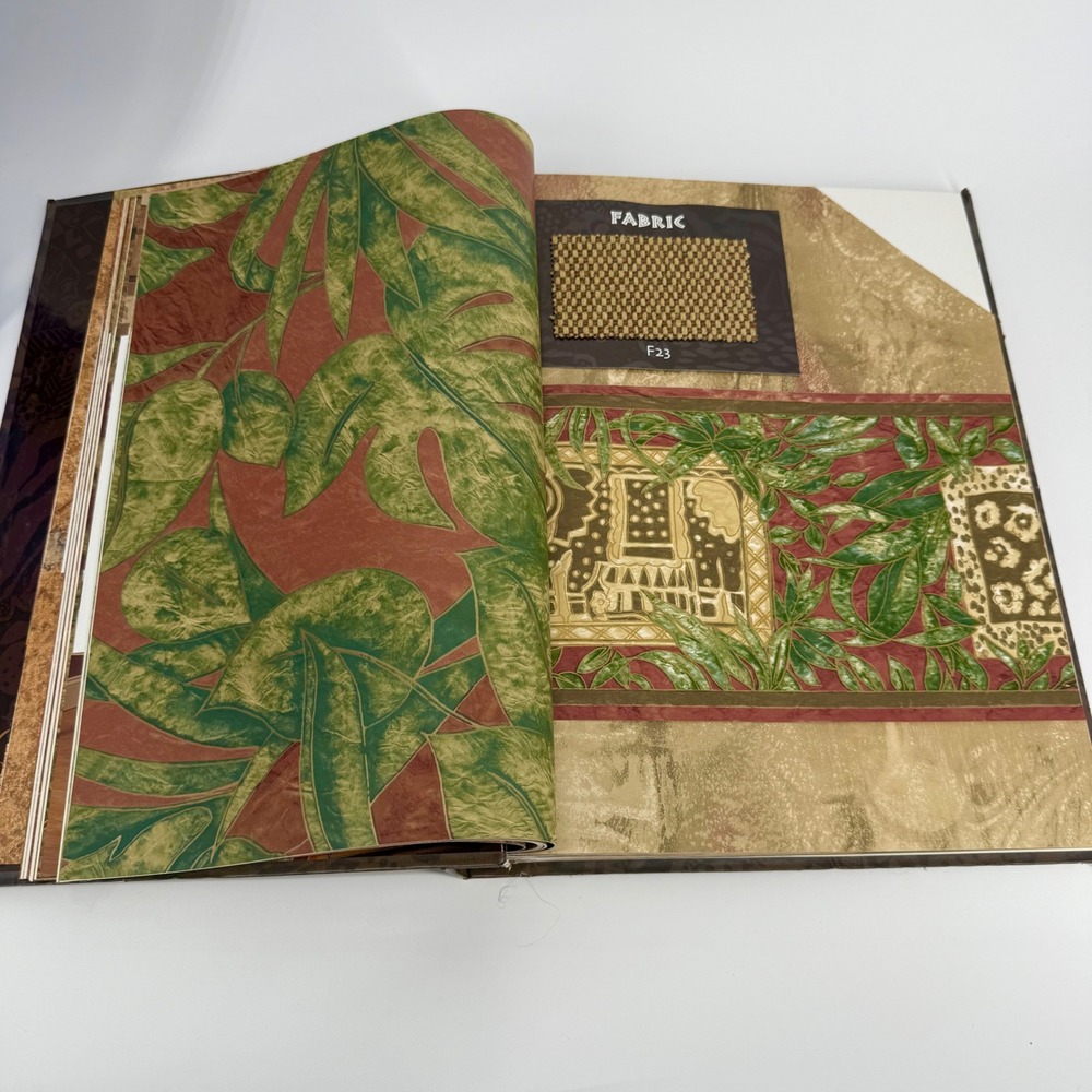 Seabrook Designs Living with Urban Ethnic Wallpaper Fabric Sample Book Vintage - Picture 5 of 7